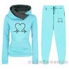 Comercio exterior transfronterizo otoño e invierno nuevo traje deportivo con capucha y forro polar pantalones de suéter de mujer ropa de mujer al por mayor