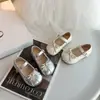 Zapatos Mary Jane para Niñas, Suela Suave de Cuero, Moño, Zapatos de Princesa Estilo Coreano, Zapatos Individuales de Otoño para Niños, Zapatos de Cuero de Moda para Niños Pequeños