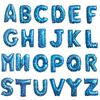 Versión Meimei de globo de cuerpo delgado de 16 pulgadas con letras pequeñas en inglés A-Z para cumpleaños, bodas, salas de bodas, globos decorativos de película de aluminio al por mayor