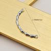 Pulsera de media caña de plata de ley s925 con codo, accesorios, pulsera de media caña de bambú trenzado, pulsera tejida con tubo, material de joyería DIY