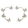 Super Flash Simple Mariposa de Pedrería Colgante para Oreja Nueva Moda Clip para Oreja Pendientes Temperamento Personalizado de Moda Nuevos Pendientes
