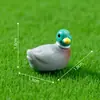 Fofa figura de pato simulado para micro paisagismo, acessórios de decoração de jardim DIY, mini ornamentos
