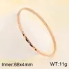 Pulsera de Acero Inoxidable 304 con Patrón de Diamantes Apilados de Acero de Titanio, Pulsera para Mujer de Anillo Liso Multicapa de Gama Alta Personalizada de Comercio Exterior