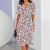 2024 Nuevo Vestido de Dama Estampado Floral Elegante Hermoso Vestido Midi Vestido de Verano para Mujer