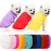 Chaleco de ropa de color sólido de algodón puro para primavera y verano para perros de mascotas, a color, para perros pequeños, medianos y grandes, atuendo de dos patas estilo panda