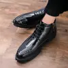 Botas Martin de estilo británico para hombre de otoño transfronterizas, botas de cuero de moda con cremallera, zapatos casuales de cuero de caña alta, botas de moda