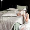 Estilo Luxo Minimalista Conjunto de Quatro Peças 100S Algodão Tencel Novo Modelo 2026 Lençol de Cama e Capa de Edredom Primavera/Verão Roxo Roupa de Cama