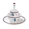 Juego de condimentos de melamina para restaurantes de hot pot, incluye cuatro piezas para uso comercial, apto para restaurantes y hoteles, consta de tazones, palillos, platos y vajilla de plástico que imita la porcelana