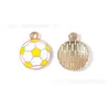 Accesorios de Fútbol Coloridos Estilo Deportivo Piezas de Esmalte Colgantes de Aleación para DIY Cadenas para Teléfono Llaveros Dijes Hechos a Mano
