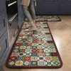 Estilo Retro Americano Barro de Diatomeas Felpudos Resistentes al Desgaste para Puerta de Entrada Baño Felpudos para Piso de Cocina Juego Largo de Dos Piezas
