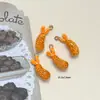 Liga de Metal Pintada à Mão com Óleo Gotejado Brinquedo Alimentício Batatas Fritas Coxas de Frango Frito Torradas Mini Hambúrgueres Pingentes DIY Colar Corrente de Celular