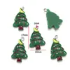 Serie Navideña de Resina DIY Colgante de Papá Noel Regalo Muñeco de Nieve Pulsera Llavero Colgante Decorativo W462