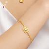Novo bracelete de longa duração que não desbota, moderno, de luxo leve, pequeno quadrado, com zircônia amarela incrustada, para namorada