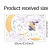 LD64022 Dibujos Animados Pintado Niñita Nubes Luna Estrellas Habitación Infantil Decoración de Pared para el Hogar Pegatinas de Pared