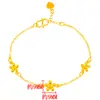 Pulseira de imitação de ouro 18K de luxo leve Joias para meninas Daisy Explosões transfronteiriças Pequenas joias de mão de ouro de areia fresca do Vietnã