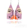 Pendientes de cuentas de estilo bohemio europeo y americano color tejido a mano borla larga pendientes de cuentas Miyuki venta al por mayor