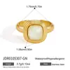 Anillos de Acero Inoxidable Elegantes y Discretos Transfronterizos, Joyería de Nicho de Alta Gama, Accesorios de Acero de Titanio, Anillos de Resina de Lujo Ligero Estilo Coreano Ins