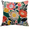 Nueva Funda de Almohada Floral Colorida con Patrón de Rosas para el Hogar Regalo de Vacaciones Almohada para Siesta en el Sofá del Coche