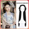 Peruca Hanfu Integrada Aro de Cabelo para Pessoa Preguiçosa Pacote de Cabelo Antigo Feminino Pacote de Cabelo Coque de Cabelo Peruca de Traje Antigo Pad Feito em Ming Estilização de Cabelo