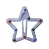 Presilha de cabelo grande estrela de cinco pontas 4cm gotejamento de cor princesa fofa cabelo solto presilha BB acessórios de cabelo