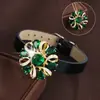 Pulsera de Flor de Zirconia Colorida Estilo Palacio, Pulsera Multicolor Versátil de Alta Gama para Mujer, Exclusivamente para Ventas Transfronterizas, Directamente del Fabricante