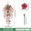 Vime de Flores Artificiais para Pendurar na Parede para Decoração de Casa e Casamento, Planta Orquídea Pendurada Transfronteiriça, Decoração de Parede de Vime Violeta, Alta Simulação