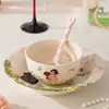 Juego de Cuencos Cerámicos Sencillo y Elegante como Regalo de Boda, Juego de Cuencos y Platos de Gama Alta, Juego en Caja de Regalo para Boda, Vajilla de Cerámica