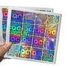 Etiqueta láser antifalsificación personalizada código bidimensional procesamiento de logotipo holográfico impresión adhesivo papel adhesivo pegatinas para abrir el fondo