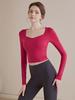 Roupas de Yoga com Bojo, Tops de Yoga de Manga Longa, Novas Roupas de Treino de Pilates de Alto Padrão Outono e Inverno, Roupas de Fitness