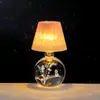 Bola de Cristal Tallada en 3D Transfronteriza Luz Nocturna Luminosa Lámpara de Mesa de Escritorio para Dormitorio Adornos Decorativos de Ambiente Regalo de Cumpleaños