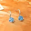 Brincos de Tarraxa de Zircônia Brilhante de Fábrica, Simples e Versáteis, Brincos Modernos e de Alta Qualidade para Uso Diário, Pingentes de Orelha Estilo Moderno