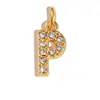 [Procesamiento Personalizado] Colgante de Acero Inoxidable con Incrustaciones de Diamantes de 26 Letras Estilo Europeo y Americano Transfronterizo para Collar y Pendientes DIY Accesorios Hechos a Mano