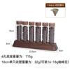 Botella Dispensadora Vertical de Granos de Café con Tapa de Madera, Frasco de Almacenamiento Sellado de Vidrio, Base de Exhibición de Granos de Café de Madera Maciza Color Nogal