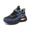 Zapatos deportivos para niños de comercio exterior transfronterizo, zapatillas ligeras de cuero y malla, venta al por mayor de zapatos para niños