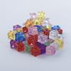Ornaments Luminescentes Cubo de Gelo 1,4mm para Jardinagem, Aquários, Tanques de Peixes, Paisagismo, Pedras Coloridas Quadradas, Garrafas de Desejo, Partículas que Brilham no Escuro