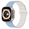 Corrente de cor contrastante segunda geração magnética Apple pulseira de silicone adequada para iwatch8 fivela de fecho magnético loop esportivo
