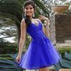 Vestido de Cóctel de Noche para Mujer 2026 Amazon Comercio Exterior Estilo Nuevo Tirantes Finos Encaje Vestido Corto de Cóctel Directo del Fabricante