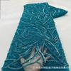 Tecido de Renda com Lantejoulas, Renda de Malha Colorida com Listras e Contas de Diamante, Moda Europeia e Americana de Alto Padrão, Saia de Vestido de Casamento