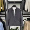 Jaqueta de fleece polar dupla face masculina outono e inverno 2024 Nova jaqueta gola alta roupa de cor sólida espessada suéter de fleece