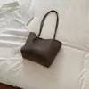 Bolsa Elegante de Cor Lisa de Grande Capacidade de Alto Valor 2026 Nova Casual de Ombro Único Moda Bolsa de Axila Bolsa Tote para o Trabalho