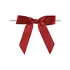 Decoração de Natal Personalizada Fita Dourada com Carimbo Laço Pingente Embalagem de Presente DIY Decoração de Guirlanda de Natal Borboleta