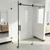 Box de canto em L sem moldura personalizado pelo fabricante com portas de correr, box de banho com separação de área seca e molhada para comércio exterior transfronteiriço