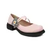 Zapatos Mary Jane para mujer 2024 Nuevos retro de corte bajo con tacón grueso lazo pequeños zapatos de cuero zapatos de tacón bajo francés de una sola capa zapatos de comercio exterior