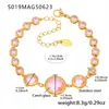 Azucarero Joyería Exquisita Europea y Americana Acero Inoxidable Piedra de Cristal Tobillera Combinación Verano Simple Lujo Ligero Versátil Accesorios para el Pie Venta al por Mayor