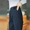 Pantalones Casuales Rectos Sueltos de Algodón Puro para Hombre Otoño/Invierno Pantalones Largos Gruesos de Caída Versátiles Cómodos Estilo Chino Simple para Hombre