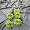 Rosa de diamante de 5 cabezas, flor artificial, rosa de múltiples cabezas, guía de camino para bodas, hilera de flores, arreglo floral para el hogar, decoración, flor falsa al por mayor