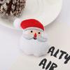 Natal algodão cheio de tecido boneca pelúcia bordado broche artesanal DIY hairpin material acessórios chaveiro pingente