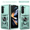 Adequado para Capa de Celular Samsung Z Fold6, Anti-Queda Transfronteiriça Z Fold5 Estilo Armadura Janela Deslizante Capa Protetora Dobrável