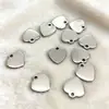 Aço Inoxidável Etiqueta Coração Espelhada Coração de Pêssego Pingente em Formato de Coração Pingente para Lettering DIY Pulseira Colar Pingentes Acessórios