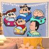 Crayon Shin-Chan Pano de Fundo Decoração Arranjo Foto Fofo Desenho Animado Pano Pendurado Quarto Dormitório Cama Reforma Pano de Parede Tapeçaria